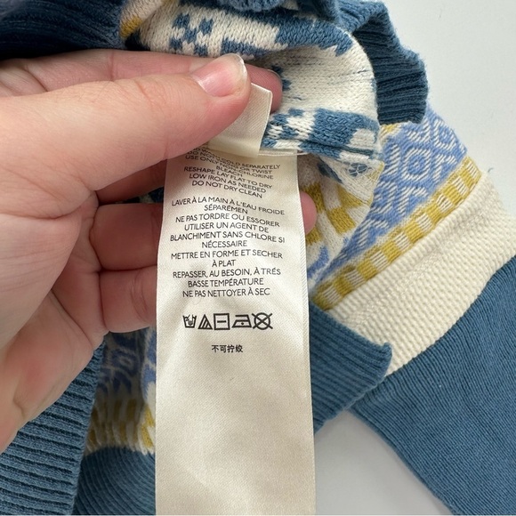Free People To the Woods Fair Isle Sweater in Light Combo L - Picture 8 of 9